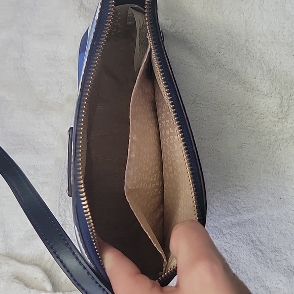 Kate Spade Blue Pacific Gingham Grove Street Print Millie Purse - Picture 4 of 5